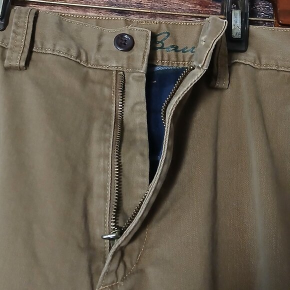 Eddie Bauer Cargo Pants Mens 40X32 Cotton Flannel Lined Warm Khaki Tan - Picture 6 of 10